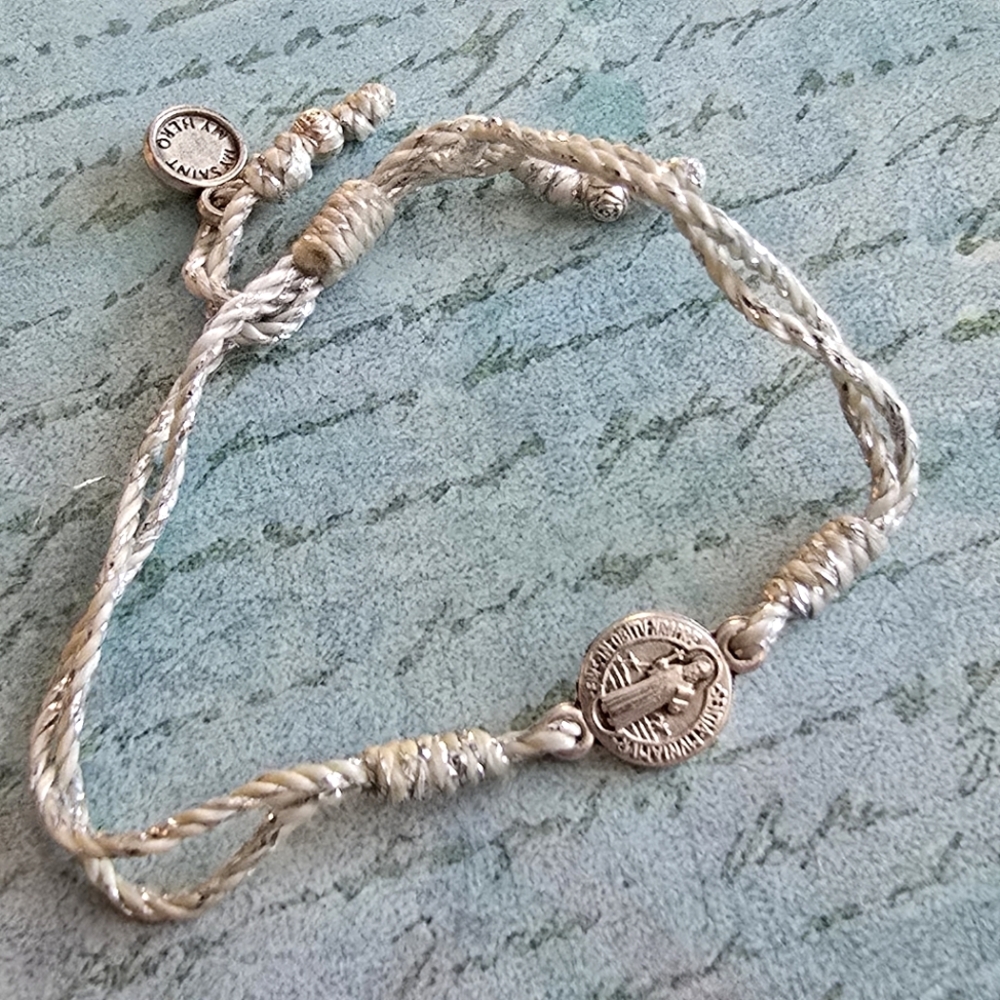 My Saint My Hero bracelet Saint Benedict christian catholic St silver tone